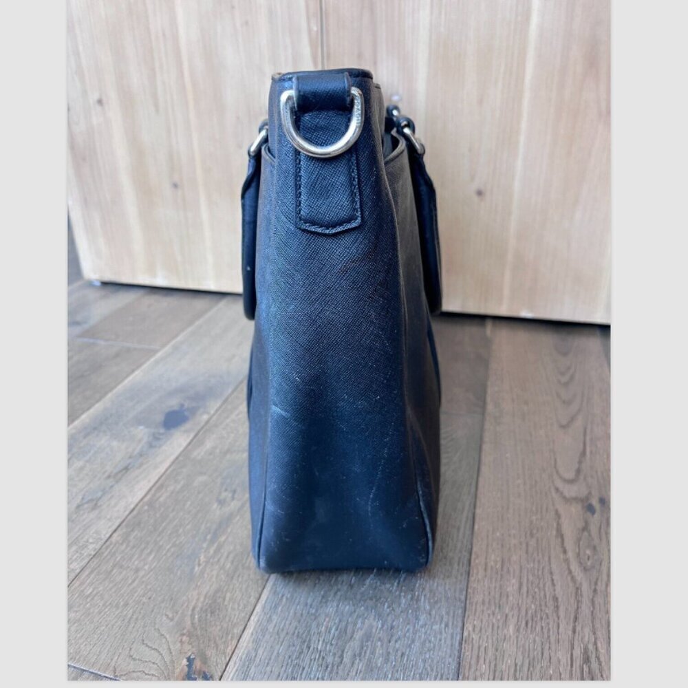 Coach Metropolitan Lexington Saffiano Leather Briefcase 71252 Black Laptop Bag - Picture 8 of 12